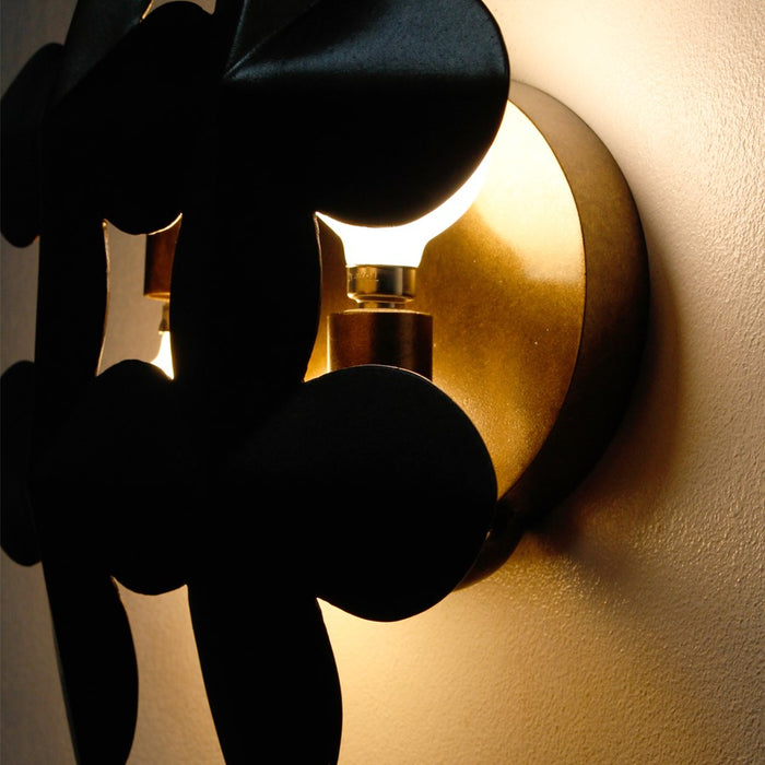Kalco Lighting Vittoria 2 Light Wall Sconce, Pearlized Antique Brass