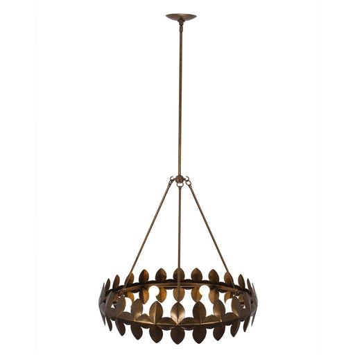 Kalco Lighting Vittoria 6 Light Chandelier, Pearlized Antique Brass - 529055PAB