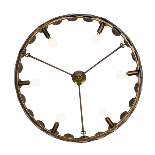 Kalco Lighting Vittoria 6 Light Chandelier, Pearlized Antique Brass