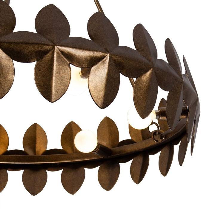 Kalco Lighting Vittoria 6 Light Chandelier, Pearlized Antique Brass