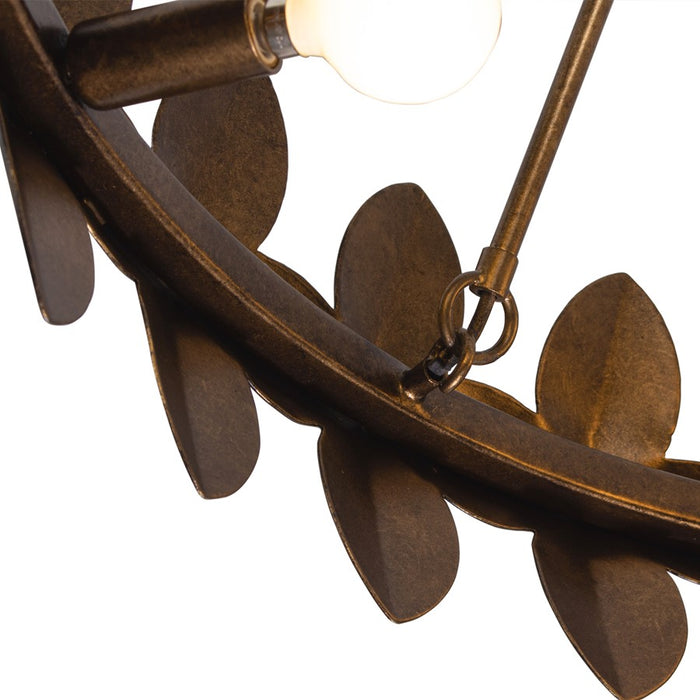 Kalco Lighting Vittoria 6 Light Chandelier, Pearlized Antique Brass