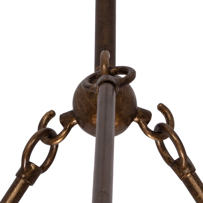 Kalco Lighting Vittoria 9 Light Chandelier, Pearlized Antique Brass