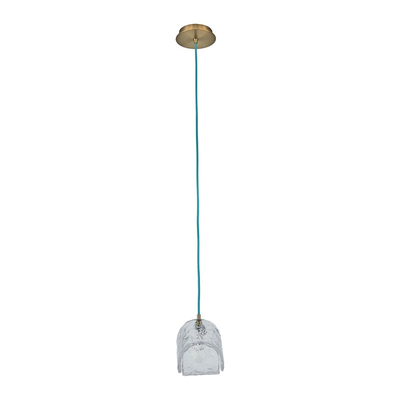 Kalco Lighting Pallina 1 Light 7.5" Pendant, Winter Brass
