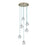 Kalco Lighting Pallina 6 Light 7.5" Chandelier, Winter Brass - 529552WBBC