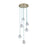 Kalco Lighting Pallina 6 Light 7.5" Chandelier, Winter Brass