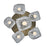 Kalco Lighting Pallina 6 Light 7.5" Chandelier, Winter Brass