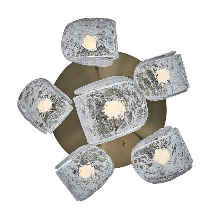 Kalco Lighting Pallina 6 Light 7.5" Chandelier, Winter Brass