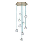Kalco Lighting Pallina 9 Light 32" Chandelier, Winter Brass - 529553WB
