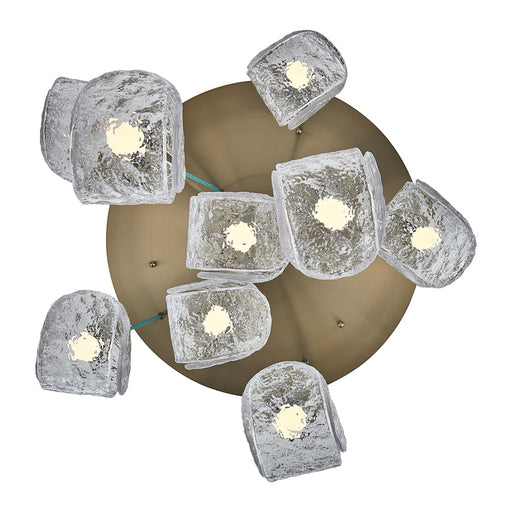 Kalco Lighting Pallina 9 Light 32" Chandelier, Winter Brass