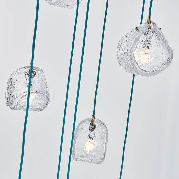 Kalco Lighting Pallina 9 Light 32" Chandelier, Winter Brass