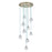 Kalco Lighting Pallina 9 Light 7.5" Chandelier, Winter Brass - 529553WBBC