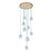 Kalco Lighting Pallina 9 Light 7.5" Chandelier, Winter Brass