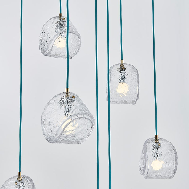 Kalco Lighting Pallina 9 Light 7.5" Chandelier, Winter Brass