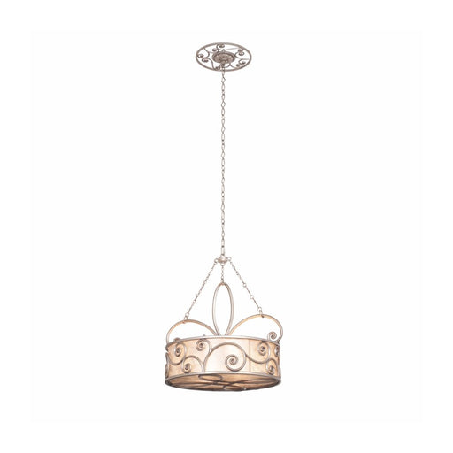 Kalco Lighting Windsor 4 Light Pendant, Aged Silver - 5415SV