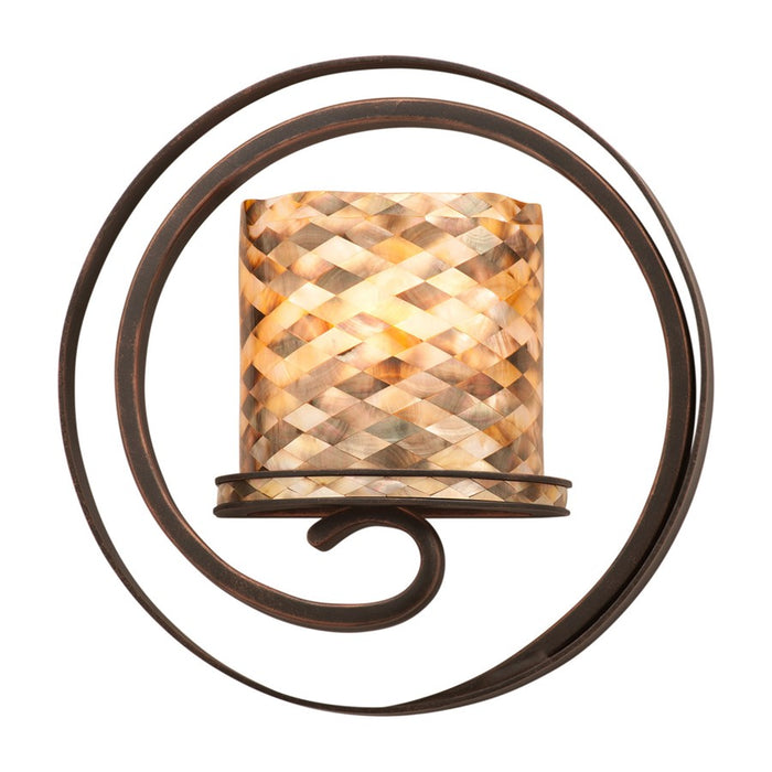 Kalco Lighting Monaco 1 Light Wall Sconce, Antique Copper - 6010AC-SHELL