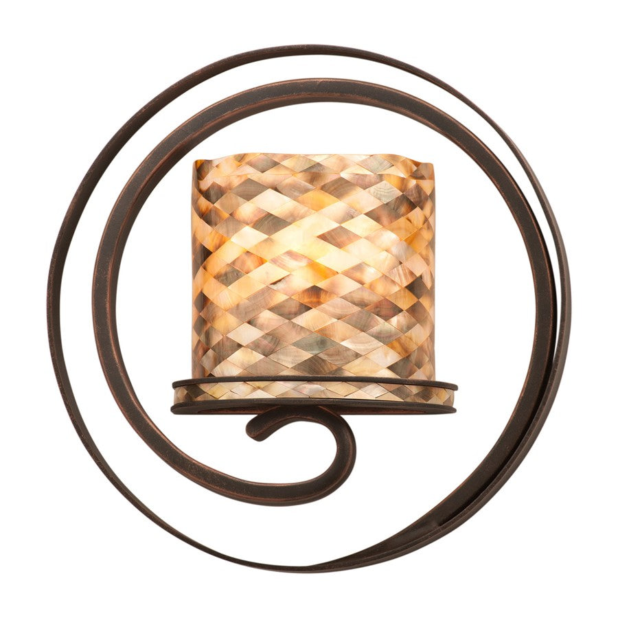 Kalco Lighting Monaco 1 Light Wall Sconce, Antique Copper - 6010AC-SHELL