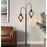 Cal Lighting Valence 2 Light 67.75" Floor Lamp, Wood
