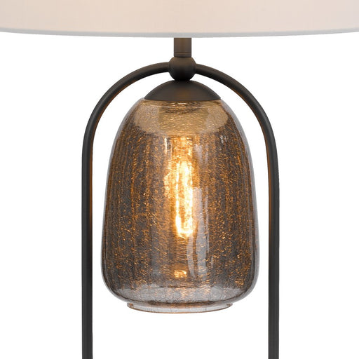 Cal Lighting Midtown 2 Lt Table Lamp, Matte Black