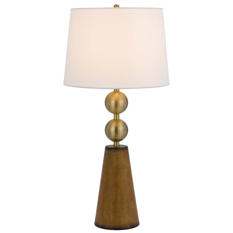 Cal Lighting Midtown 2 Lt Table Lamp, Matte Black