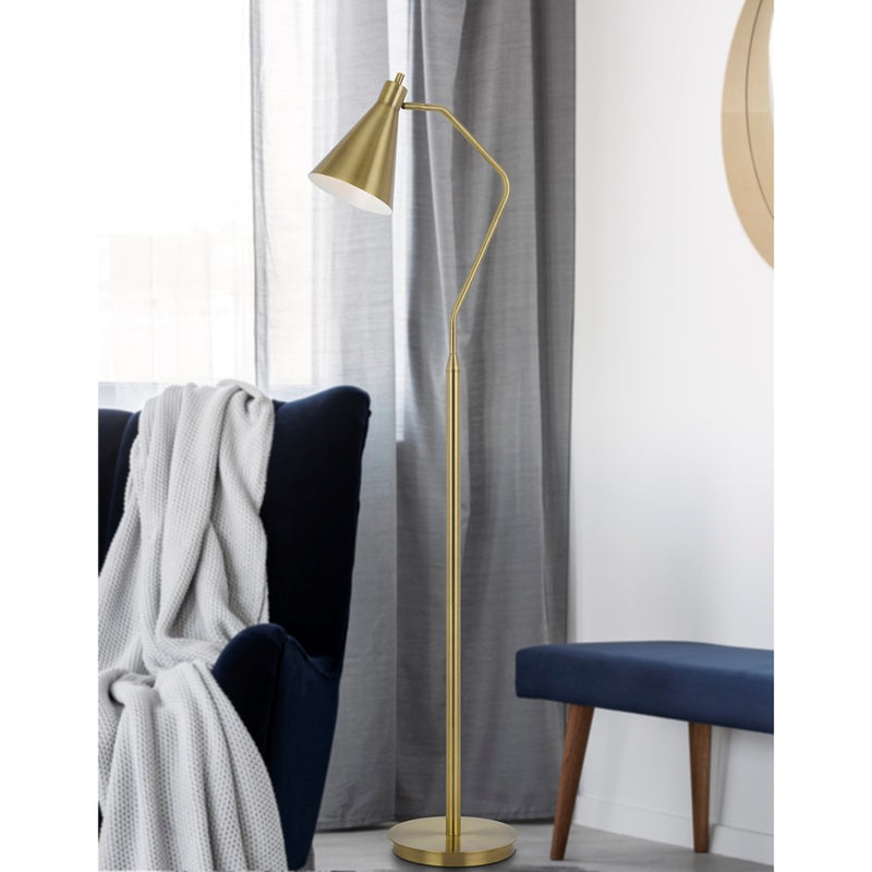 Cal Lighting Capstone 1 Lt Floor Lamp, Antique Brass