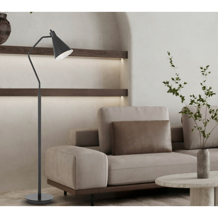 Cal Lighting Capstone 1 Lt Floor Lamp, Iron Grey
