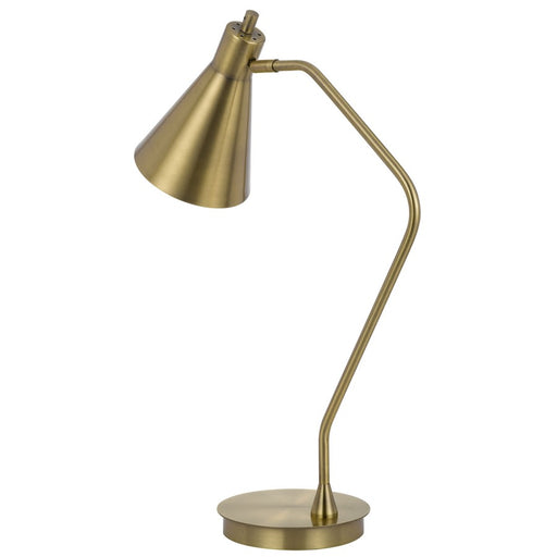 Cal Lighting Capstone 1 Lt Table Lamp, Antique Brass