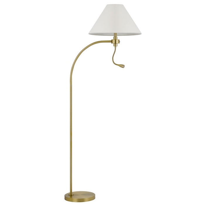 Cal Lighting Ashland 2 Lt Floor Lamp, Antique Brass
