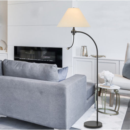 Cal Lighting Ashland 2 Lt Floor Lamp, Dark Bronze