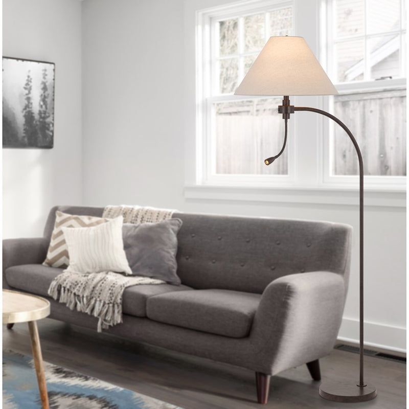 Cal Lighting Ashland 2 Lt Floor Lamp, Rust