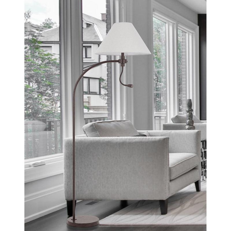 Cal Lighting Ashland 2 Lt Floor Lamp, Rust