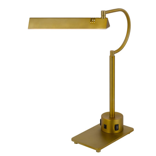 Cal Lighting Soho 1 Lt Desk Lamp, Antique Brass