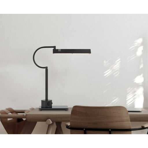 Cal Lighting Soho 1 Lt Desk Lamp, Dark Bronze