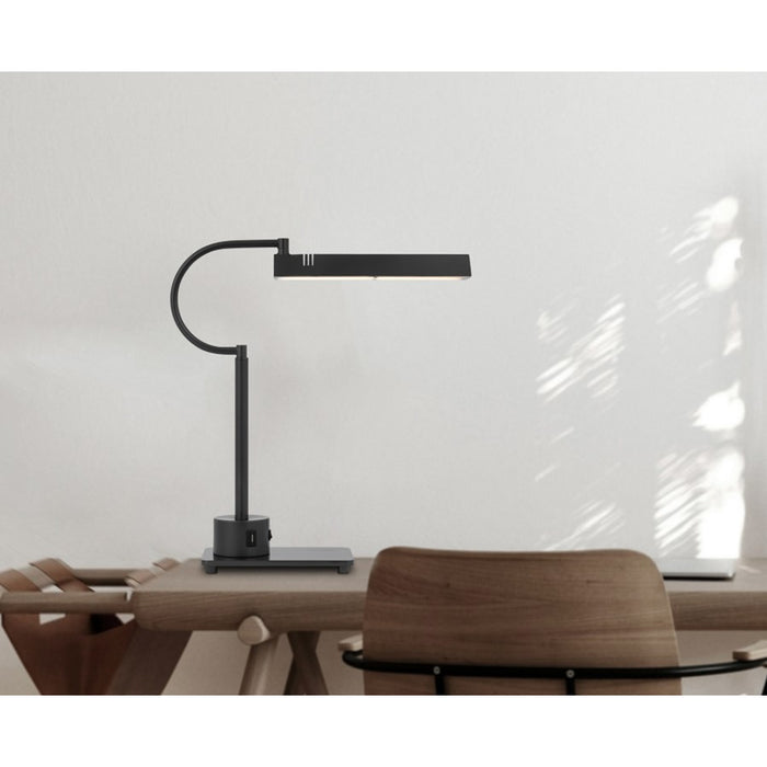 Cal Lighting Soho 1 Lt Desk Lamp, Dark Bronze