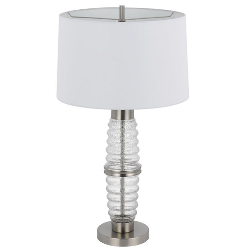 Cal Lighting Macon 2 Lt Table Lamp, Crackle Clr Glass