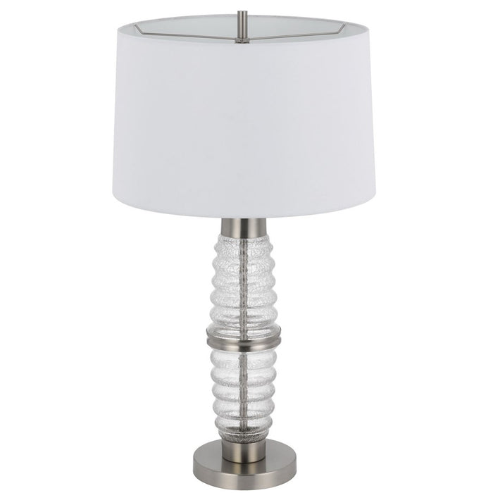 Cal Lighting Macon 2 Lt Table Lamp, Crackle Clr Glass