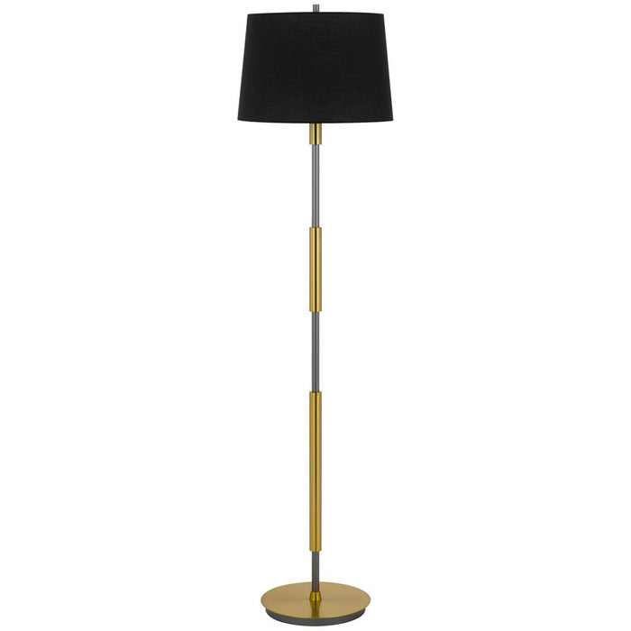 Cal Lighting Ciudad 1Lt Floor Lamp, Antique Brass/Silver Grey - BO-3182FL-AB