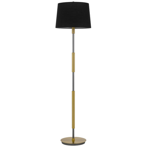 Cal Lighting Ciudad 1Lt Floor Lamp, Antique Brass/Silver Grey
