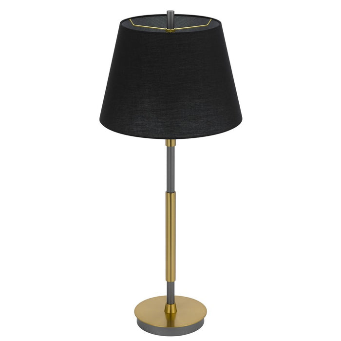 Cal Lighting Ciudad 1 Lt Table Lamp, Antique Brass/Silver Grey