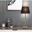 Cal Lighting Ciudad 1 Lt Table Lamp, Antique Brass/Silver Grey