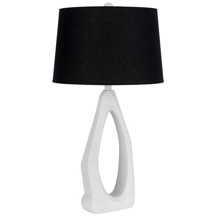 Cal Lighting Antelope 1 Lt Table Lamp, Hydrocal White - BO-3184TB