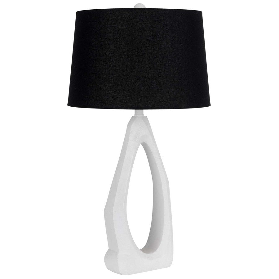 Cal Lighting Antelope 1 Lt Table Lamp, Hydrocal White - BO-3184TB