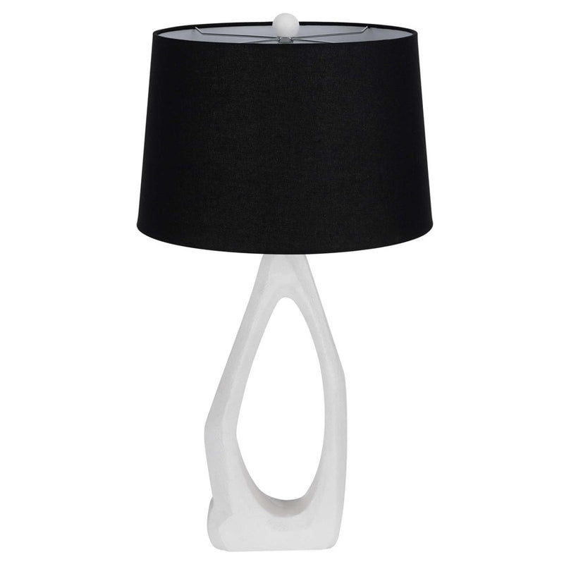 Cal Lighting Antelope 1 Lt Table Lamp, Hydrocal White