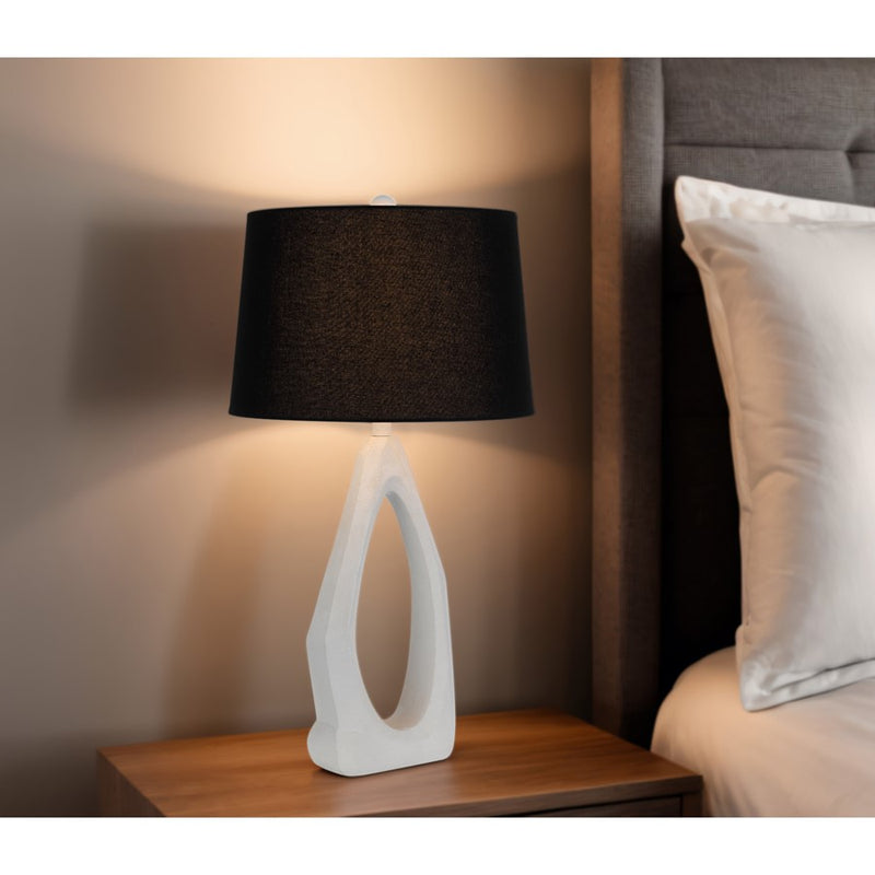 Cal Lighting Antelope 1 Lt Table Lamp, Hydrocal White