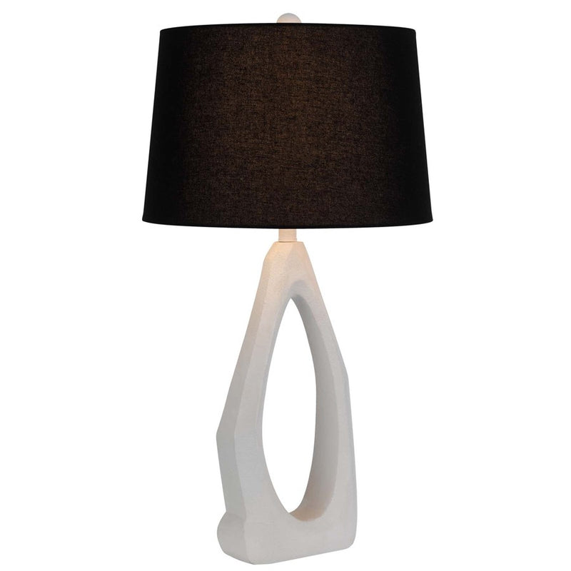 Cal Lighting Antelope 1 Lt Table Lamp, Hydrocal White