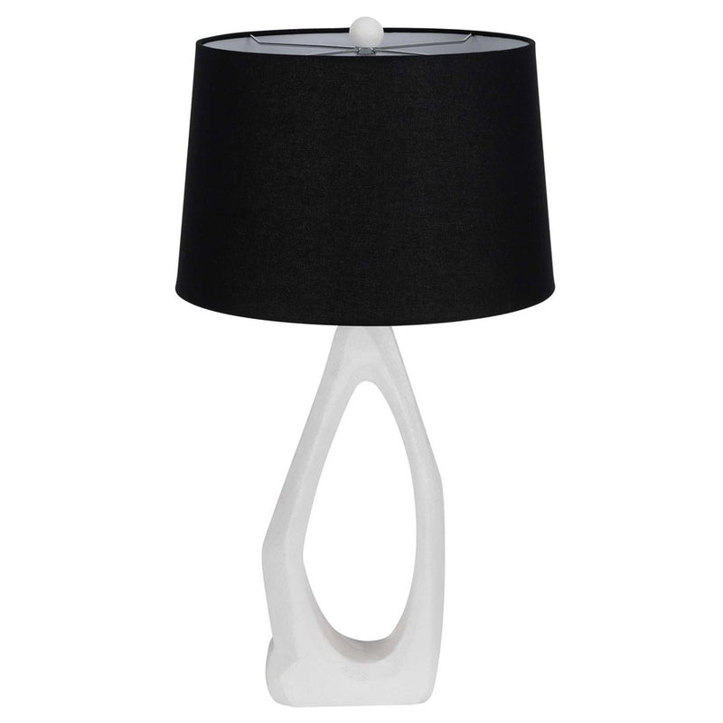 Cal Lighting Antelope 1 Lt Table Lamp, Hydrocal White