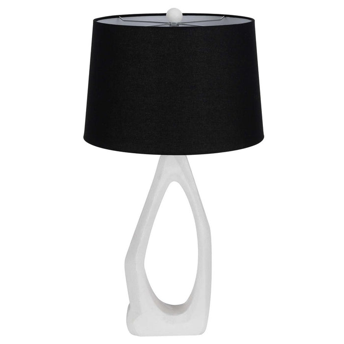 Cal Lighting Antelope 1 Lt Table Lamp, Hydrocal White