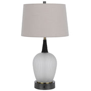 Cal Lighting Vega 2 Lt Table Lamp, Iron Grey/Frosted Glass - BO-3185TB