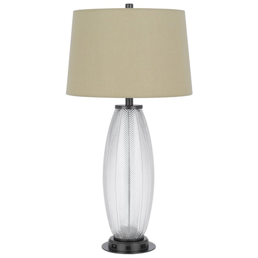 Cal Lighting Mansfield 2 Lt Table Lamp, Iron Grey/Glass - BO-3186TB