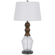 Cal Lighting Harlan 2 Lt Table Lamp, Dark Oak/Iron Grey - BO-3187TB