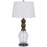 Cal Lighting Harlan 2 Lt Table Lamp, Dark Oak/Iron Grey - BO-3187TB